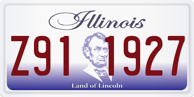 IL license plate Z911927