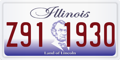IL license plate Z911930