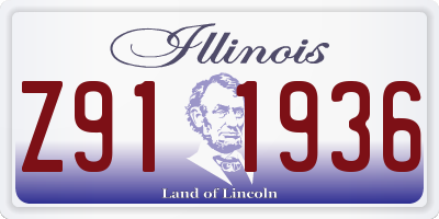 IL license plate Z911936