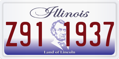 IL license plate Z911937