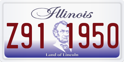 IL license plate Z911950