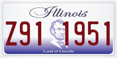IL license plate Z911951