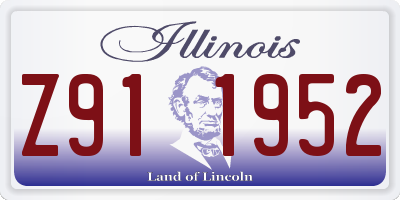 IL license plate Z911952