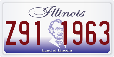 IL license plate Z911963