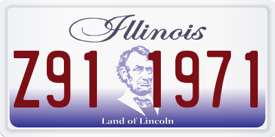 IL license plate Z911971