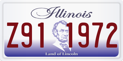 IL license plate Z911972