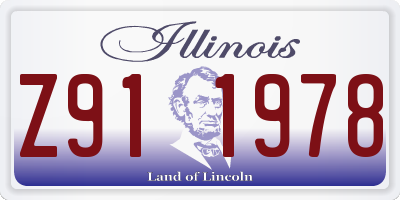 IL license plate Z911978