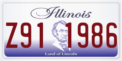 IL license plate Z911986