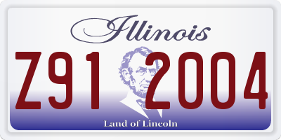 IL license plate Z912004