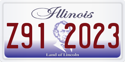 IL license plate Z912023