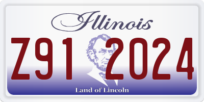 IL license plate Z912024