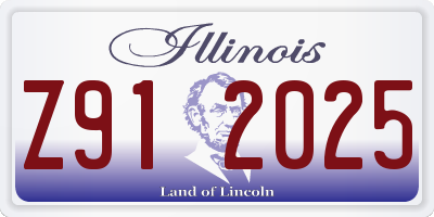 IL license plate Z912025