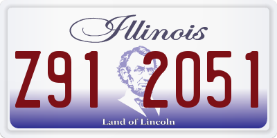 IL license plate Z912051