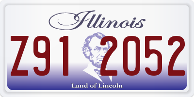 IL license plate Z912052