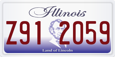 IL license plate Z912059