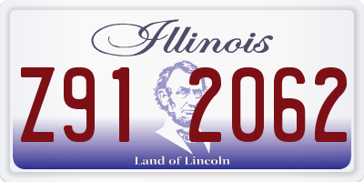IL license plate Z912062