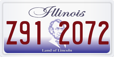 IL license plate Z912072