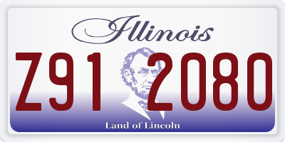 IL license plate Z912080