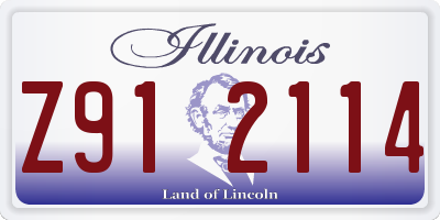IL license plate Z912114