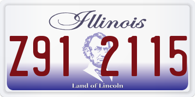 IL license plate Z912115
