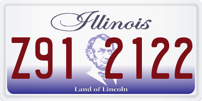 IL license plate Z912122