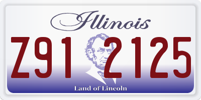 IL license plate Z912125