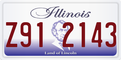 IL license plate Z912143