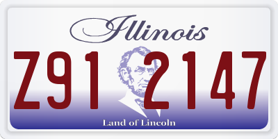 IL license plate Z912147