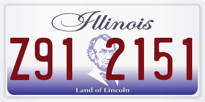 IL license plate Z912151