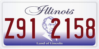 IL license plate Z912158