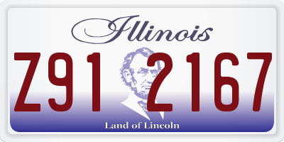 IL license plate Z912167