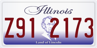 IL license plate Z912173