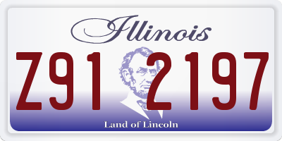 IL license plate Z912197