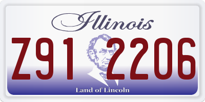 IL license plate Z912206