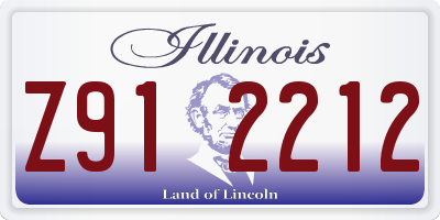 IL license plate Z912212