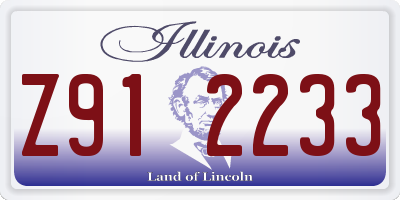 IL license plate Z912233