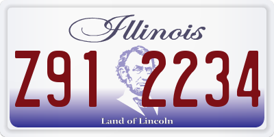 IL license plate Z912234