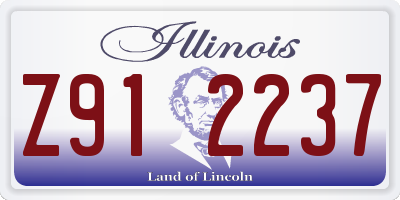 IL license plate Z912237