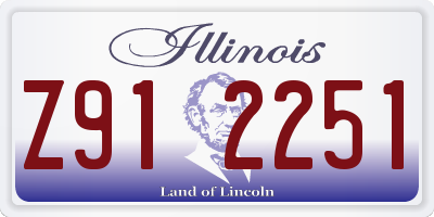 IL license plate Z912251