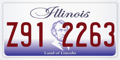 IL license plate Z912263