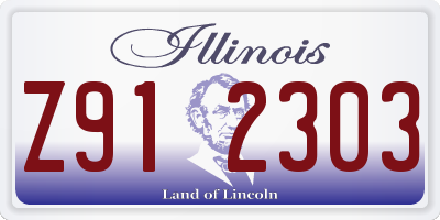 IL license plate Z912303