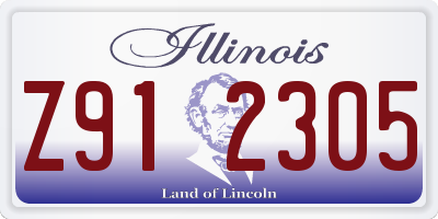 IL license plate Z912305