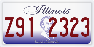 IL license plate Z912323