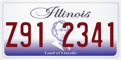 IL license plate Z912341