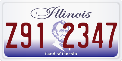 IL license plate Z912347