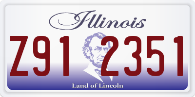 IL license plate Z912351