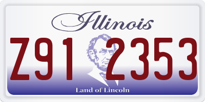 IL license plate Z912353