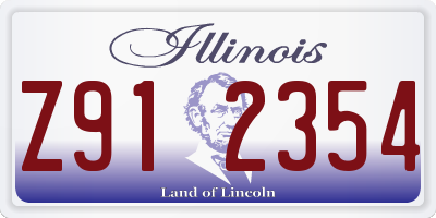 IL license plate Z912354