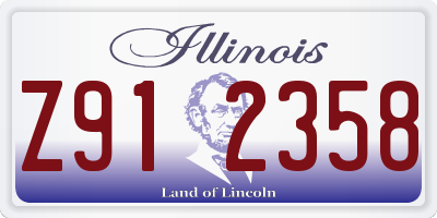 IL license plate Z912358