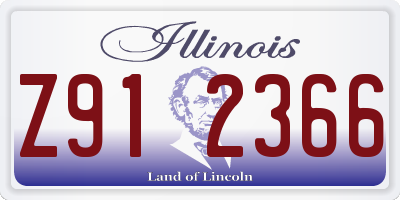 IL license plate Z912366